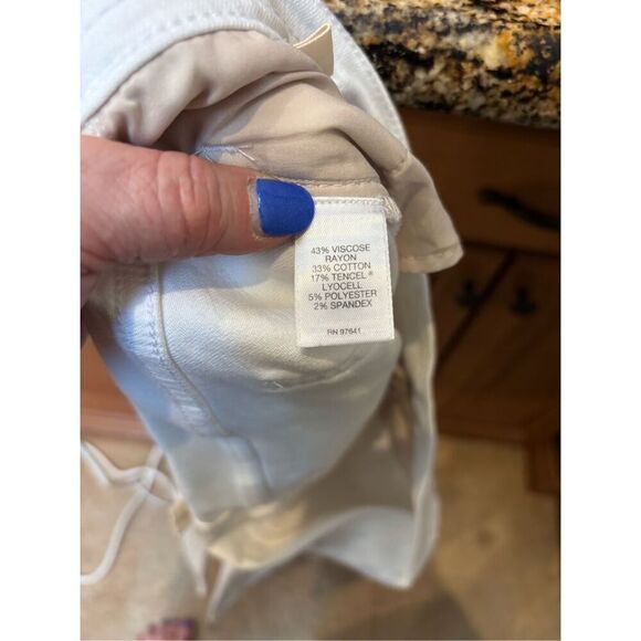 J. Jill white 14P denim leggings w- front back pockets - Picture 8 of 8